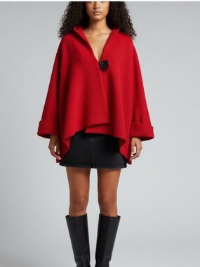 IC Collection by Connie K Textured Swing Jacket Size XL Red Lagenlook Artsy